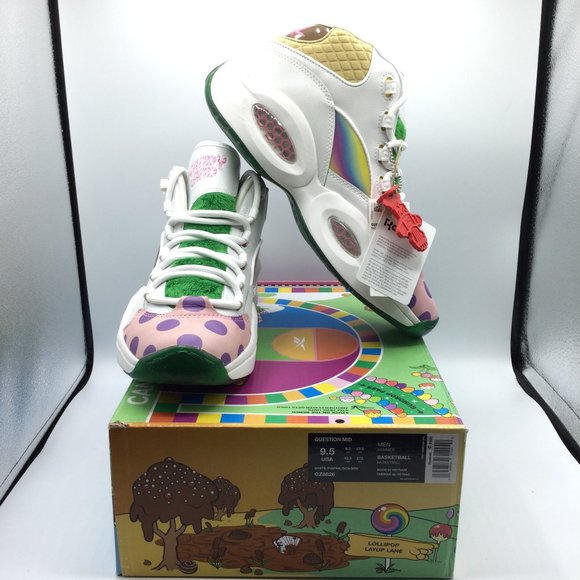 Reebok Question Mid Candy Land GZ8826 Mens size 9.5 NEW - Picture 1 of 16
